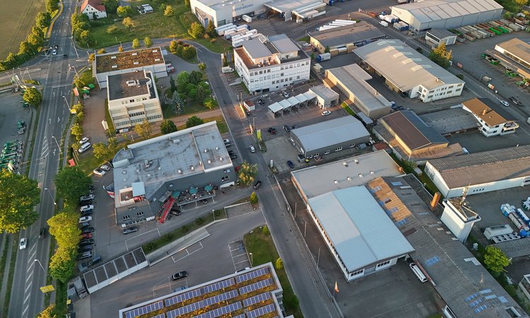 Drohnenansicht Cubus Competence Center.