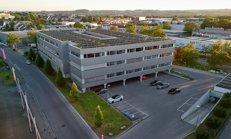 Drohnenansicht Cubus Competence Center.