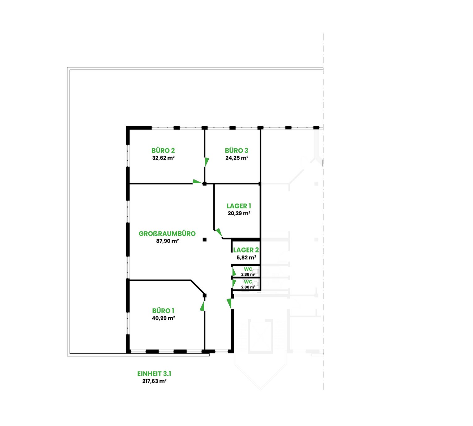 Business Center Stettiner Straße Grundriss Einheit 3-1 Business Center Stettiner Straße Grundriss Einheit 3-1
